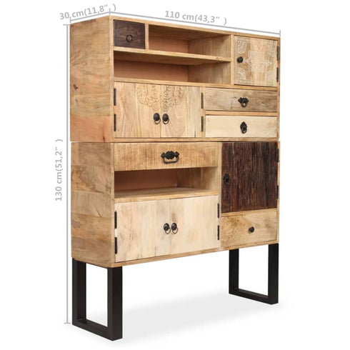 Rustika Rowe -  Sideboard Solid Mango Wood 100x30x130 cm